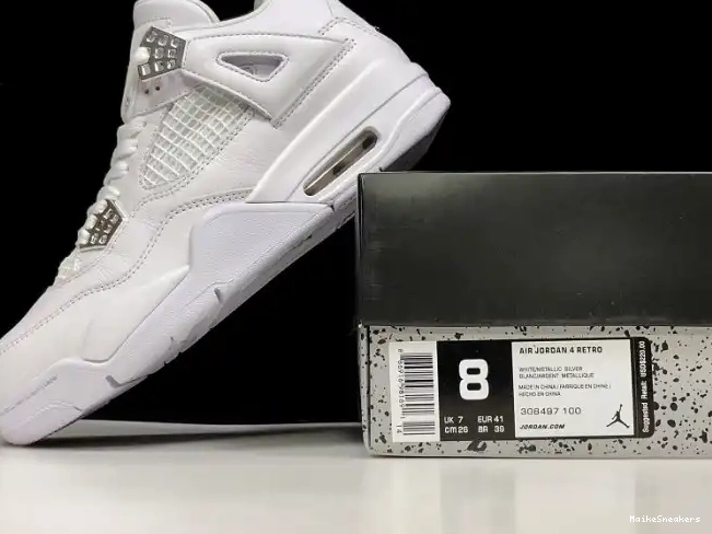 MaikeSneakers Retro Pure Jordan 4 Air Money 308497-100 0528